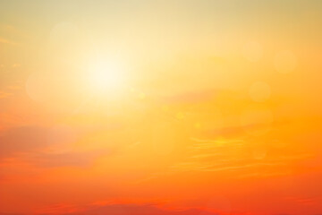 Wall Mural - Abstract blurred sunlight beach colorful blurred background with retro effect autumn sunset sky have blue bright, white, and color orange calm.