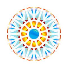 Sticker - Beautiful Mandala Ornament - Mandala Colorful