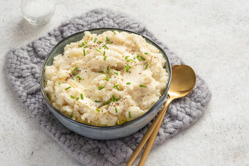 Wall Mural - mashed cauliflower with butter. ketogenic paleo diet side dish