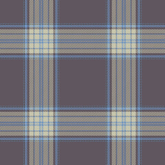 Plaid seamless pattern. Check fabric texture. Vector textile print.