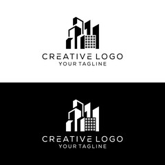 Wall Mural - creative building logo design vector