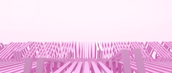 Poster - Creative idea. Abstract Background and Business concept for Geometric Shape and Innovation concept on Pink. Metaverse, copy space, technology, cyber Space, banner, website -3d Rendering