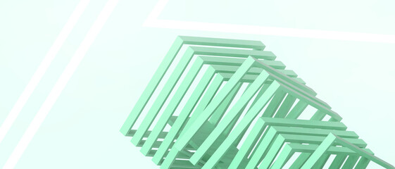Poster - Creative idea. Abstract Background and Business concept for Futuristic Development and Network Innovation concept on Green. connection, copy space, Development, banner, website -3d Rendering