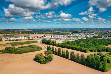 Summer scenery of the Pruszcz Gdanski city in Poland