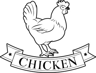 Wall Mural - Chicken food label