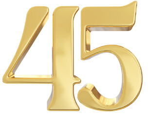 3d golden number 45