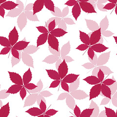 Wall Mural - Autumn wild leaves abstract pattern