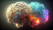 Human Brain with Creative and Logic Hemispheres