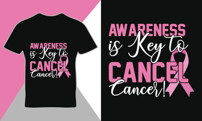 Breast Cancer Awareness  quote typography t-shirt design template vector