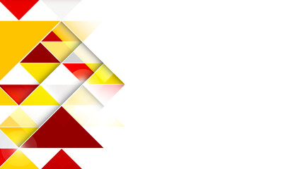 Poster - Abstract symmetrical vector red and yellow geometric background.