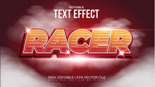 Red Racer Text Effect Style