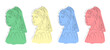 Girl with a Pearl Earring line art, color spots