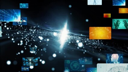 Poster - Digital contents concept. NFT. Non-fungible token. Image generation AI.