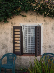 old town window house in the Italian village