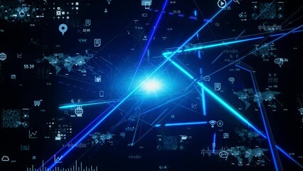 Poster - Digital transformation concept. System engineering. GUI (Graphical User Interface).