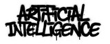 Fototapeta Młodzieżowe - graffiti artificial intelligence text sprayed in black over white