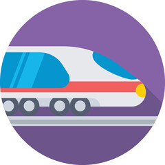 Canvas Print - Tram Vector Icon