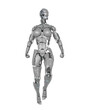 © DM7 - cyborg girl is floating on white background