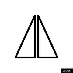 Poster - Flip Horizontal vector icon in line style design for website, app, UI, isolated on white background. Editable stroke. Vector illustration.