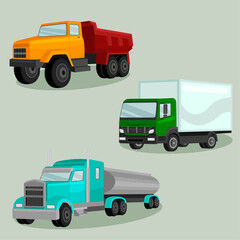 Poster - set of trucks