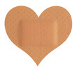 adhesive heart-shaped  plaster