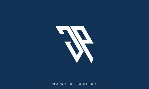 Alphabet letters Initials Monogram logo JP , PJ