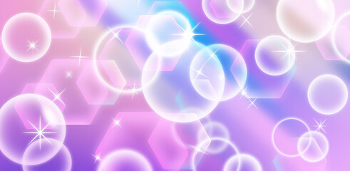 Poster - Anime pastel background with sun glares and sparkles.