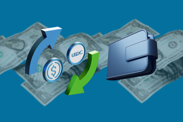 Aufkleber - usdc cryptocurrency. purchase with digital dollar. buying usdc stablecoins. exchange fiat money for 