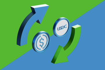 Aufkleber - usdc currency. digital stablecoin. buying dollar for usdc. investment in crypto dollar. usdc currenc
