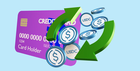 Aufkleber - usdc cryptocurrency trading. dollar symbol on round coins. exchange dollar for digital money. usdc i