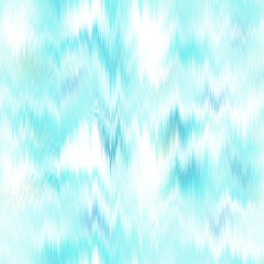 washed teal blurry wavy ikat seamless pattern. aquarelle effect boho fashion fabric for coastal naut