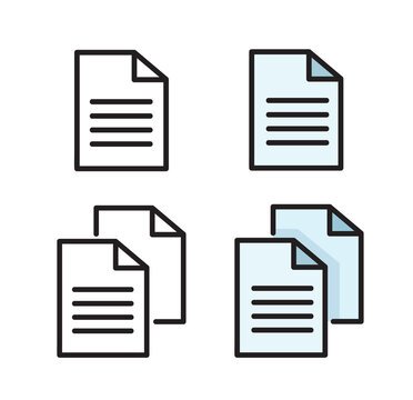 simple document icon. vector illustration 