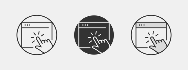 Aufkleber - web page icon. application development, programming logo template. vector illustration.