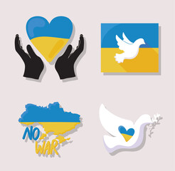 Canvas Print - icons, Ukraine no war