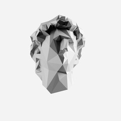Wall Mural - low poly greek statue neural network style wallpaper background concept.