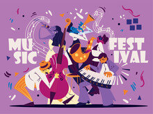 Musicians And Music Festival Poster
