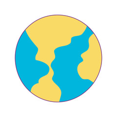 Sticker - world map icon