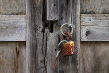 Old Lock On A Door