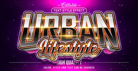 Aufkleber - Editable text style effect - Urban Lifestyle text style theme.