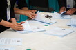 © Vladimir - Almaty, Kazakhstan - 06.05.2022 : Counting of votes after the closing of the polling station.