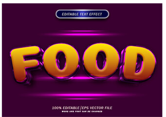 Poster - Luxury food text style effect editable