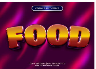 Poster - Luxury food text style effect editable