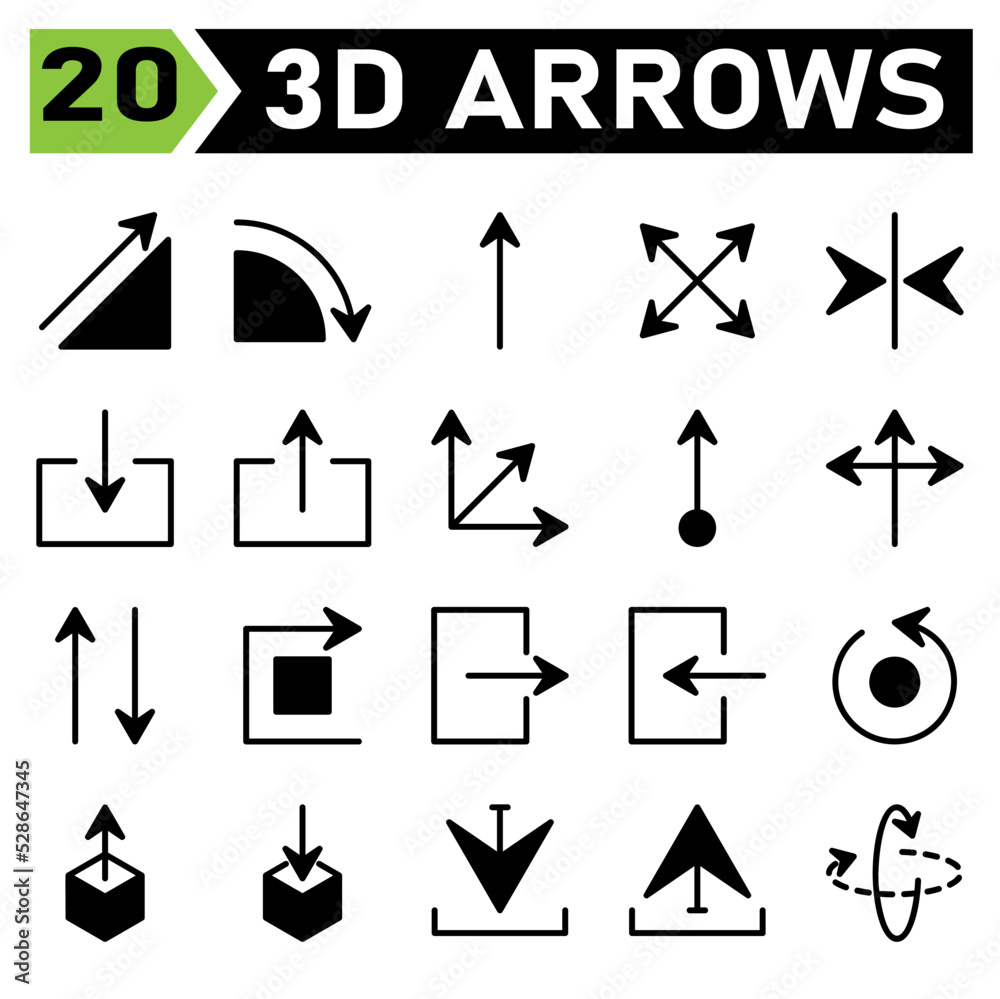 Arrows icon set include increase, increasing, grow, arrows, update ...