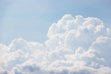 Wall Mural - white cloud texture and blue sky background.