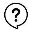 © Evolvect - Help sign speech bubble. Question mark icon symbol sign with transparent background PNG