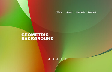 Abstract liquid background for your landing page design. Web page for website or mobile app wallpaper