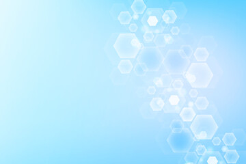 Fototapete - modern futuristic background of the scientific hexagonal pattern. virtual abstract background with p