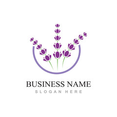  fresh lavender flower logo design vector template