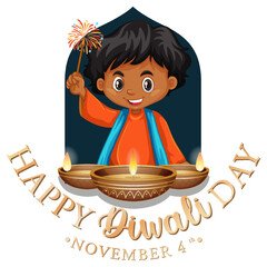 Sticker - Happy Diwali Day Logo Design