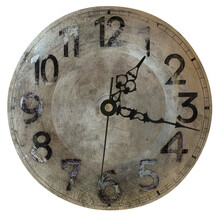 Vintage Clock Isolated On Transparent Background